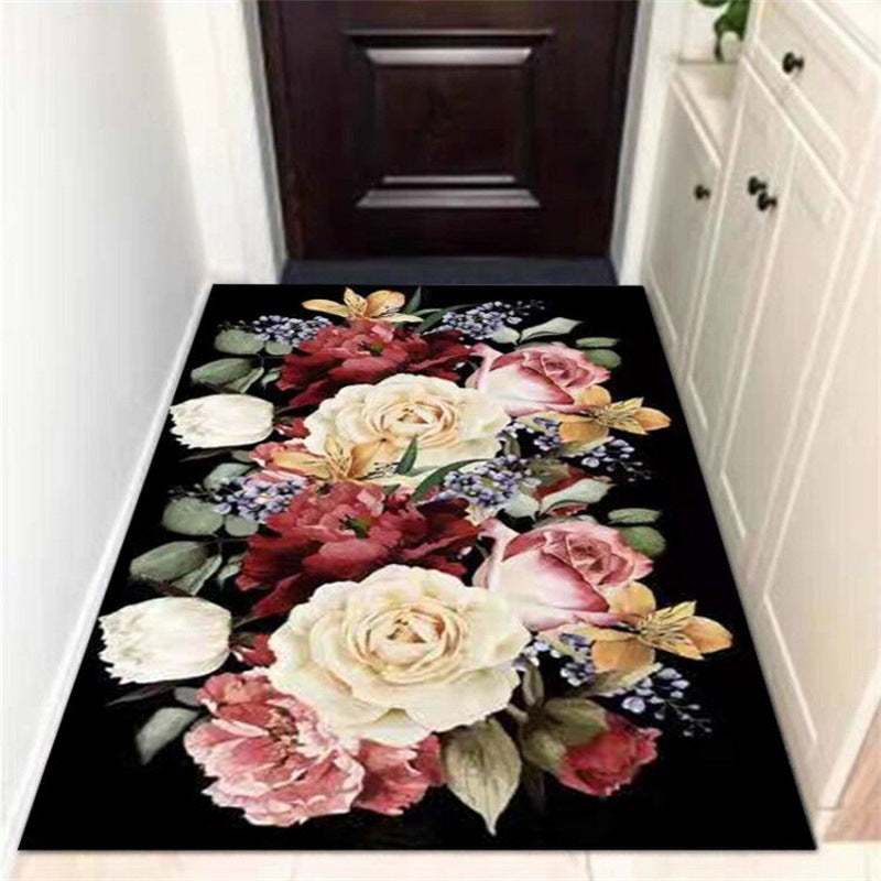 Soft bedroom bedside carpet with anti-skid plastic bottom and high-quality felt interior Bedroom bedside carpet