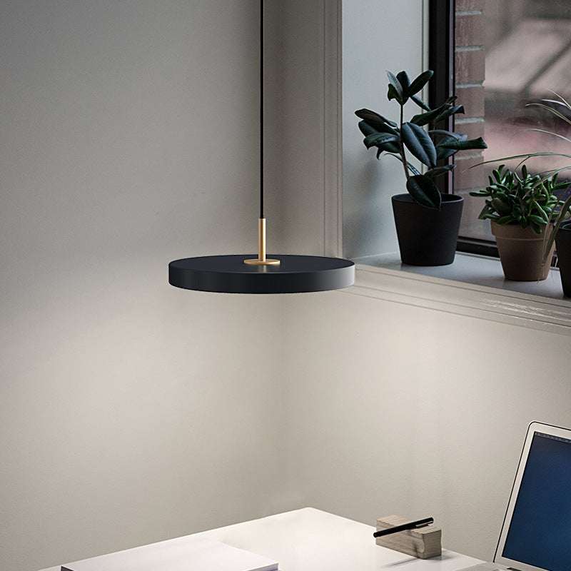 Minimalist small droplight pendant lamp with black suspension wire in modern Nordic style for bedroom and living room