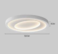 Nordic style bedroom LED ceiling light with round white iron lampshade a Bedroom Room Lednd smart voice control